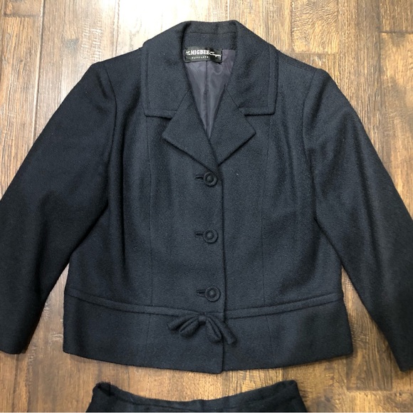 VTG 1950's Higbee’s 100% Wool Two Piece Tailored Jacket & Skirt, Union Made - Picture 6 of 12